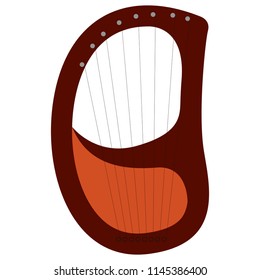 Isolated harp musical instrument