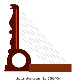 Isolated harp musical instrument