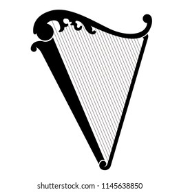 Isolated harp musical instrument icon