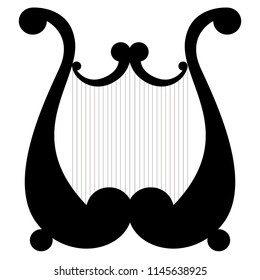 Isolated harp musical instrument icon