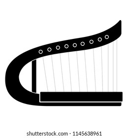 Isolated harp musical instrument icon