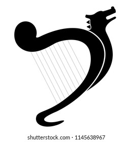 Isolated harp musical instrument icon