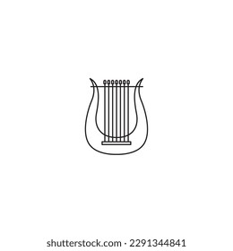 Isolated harp musical instrument icon Flat design Vector