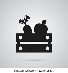 Isolated harvest icon symbol on clean background. Vector organic element in trendy style.