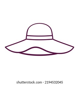 Isolated hat draw beach vector illustration