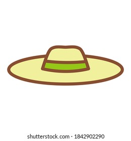 Isolated hat icon. Summer clothes - Vector illustration