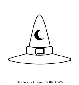 Isolated hat magician draw hallowen vector illustration