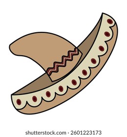 Isolated hat mexican vector illustration