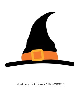 Isolated hat witcher halloween october scary icon- Vector
