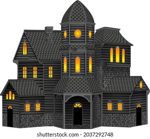 isolated haunted house. halloween house 