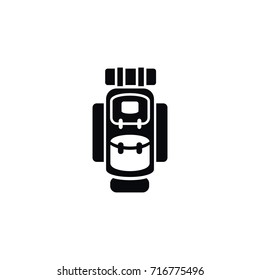 Isolated Haversack Icon. Packsack Vector Element Can Be Used For Backpack, Bag, Luggage Design Concept.