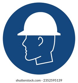 Vector de símbolo de protección de cabeza aislado
