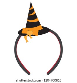 Isolated headband icon with a witch hat. Vector illustration design