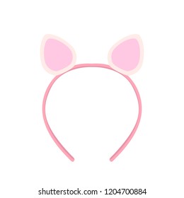 Isolated headband with rabbit ears. Vector illustration design