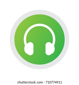 Isolated Headphone Icon Symbol On Clean Background. Vector Earphone Element In Trendy Style.