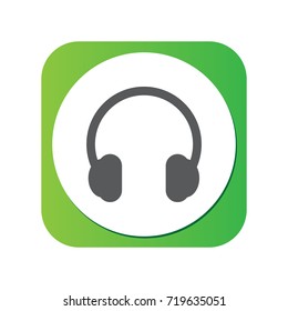 Isolated Headphone Icon Symbol On Clean Background. Vector Earphone Element In Trendy Style.