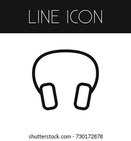 Isolated Headphone Outline. Earmuff Vector Element Can Be Used For Headphone, Earmuff, Headset Design Concept.
