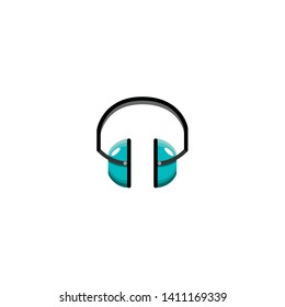 Isolated Headphone Vector Icon, Emoji, Emoticon