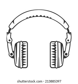 Isolated headphones.