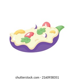 Isolated healthy food Vegeteables, fruits and protein Vector illustration