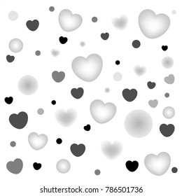 Isolated heart background with black color