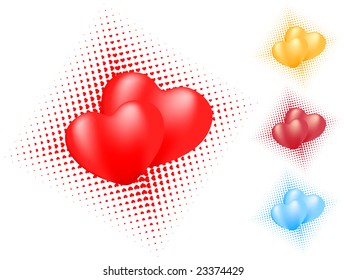 isolated heart background. vector valentine
