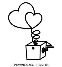 Isolated heart and box design