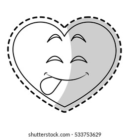 Isolated heart cartoon design