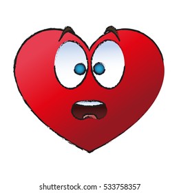 Isolated heart cartoon design