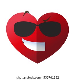 Isolated heart cartoon design