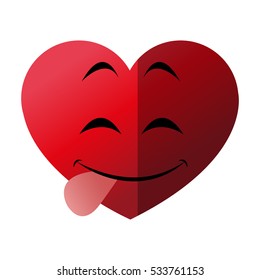 Isolated heart cartoon design
