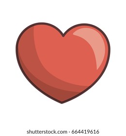 isolated heart icon