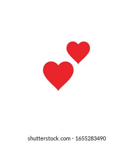 Einzelnes Herz, Symbol, Emoticon, Vektorillustration-Piktogramm