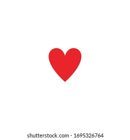 Isolated Heart, Icon, emoticon, vector flat pictogram