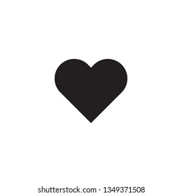 Isolated heart icon symbol on clean background. Vector love element in trendy style.