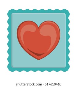Isolated heart of love concept