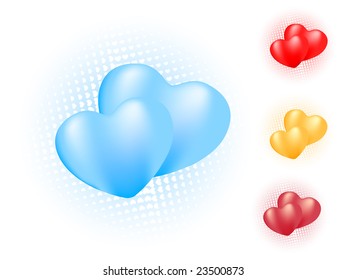 isolated heart pattern. vector valentine