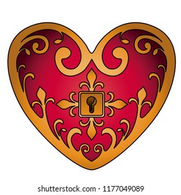 Isolated heart shape design