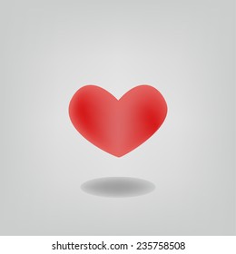 Isolated heart shape design