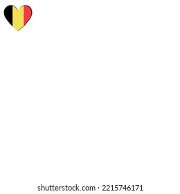 Isolated heart shape with the flag of Belgium Vector