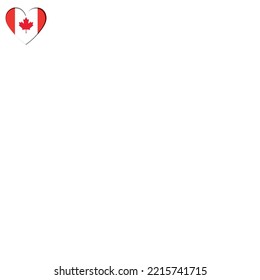 Einzeln Herzform mit der Flagge von Canada Vector