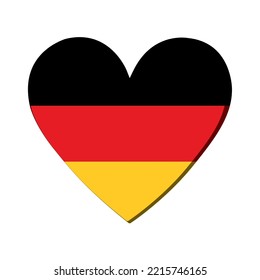 Isolated heart shape with the flag of Germany Vector