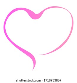 Icono de forma de corazón aislado. Símbolo de amor - Ilustración vectorial