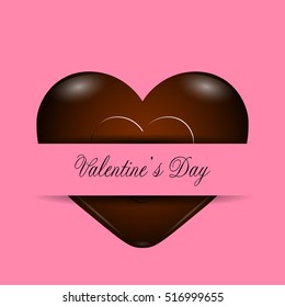 Isolated heart shape on a colored background, Valentine day vector illustration