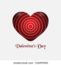 Isolated heart shape with a texture, Valentine day vector illustration
