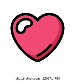 Isolated heart shape videogame icon Flat design Vector