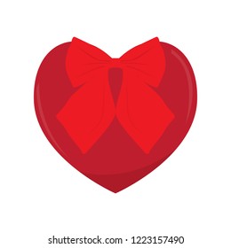 Isolated heart shaped present. Vector illustration design