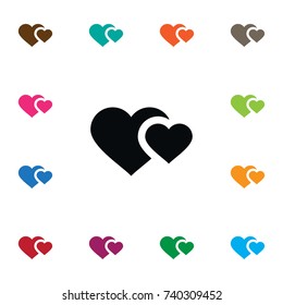 Isolated Hearts Icon. Soul Vector Element Can Be Used For Heart, Soul, Love Design Concept.