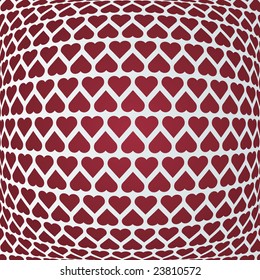 Isolated hearts pattern, pillow