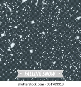 Isolated Heavy Falling Snow / EPS10 Vector